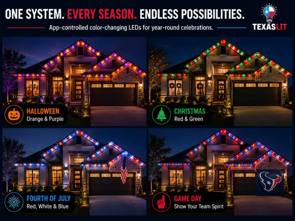 APp controlled color changing led lights